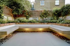 Floating Bench Designed And Constructed By Karatlandscapes Www Karatlandscapes Com Contemporary Garden Design Contemporary Garden Large Backyard Landscaping