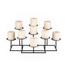 Zzkoko decorative candle holder set of 2, metal pillar romantic candlesticks, home decor candle stand, 11.1, 8.1 high candle holders for fireplace, living or dining room table, gifts for wedding 4.7 out of 5 stars 239 Southern Enterprises 21 5 In 9 Candle Candelabra Free Standing Fa2115 The Home Depot Metal Candelabra Candle Candelabra Fireplace Candelabra
