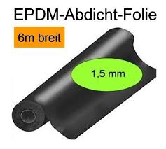 Epdm Folie Fur Terrasse Balkon Und Teichbau Dicke 1 5mm Breite 6m Lange Nach Kundenwunsch Diy Epdm Folie Teichbau Dachterrasse Teichfolien
