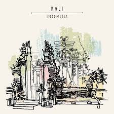 With everything they need to draw, scribble and paint, the series is designed to encourage your kids to be creative. Festival Bali Balinese Hindu Temple In Bali Indonesia Asia Traditional Galungan Decoration Grungy Fre Balinese Art Sketch Book Journal Temple Illustration