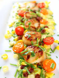 Once hot, place the pork belly in the pan, fat side down. Pan Seared Sea Scallops With Corn Puree Recipe A Delicious Decadent Low Calorie Meal Full Of Protein And Pureed Food Recipes Seafood Recipes Scallop Recipes