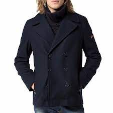 Matières de qualité et finitions soignées pour un look authentique et chic. Caban Tommy Hilfiger Homme En Drap De Laine Gris Anthracite Caban Manteau Caban Homme Caban Homme
