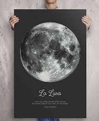 Full Moon Poster La Luna Pablo Neruda Quote Moon Print Etsy In 2021 Solar System Art Moon Painting Moon Art