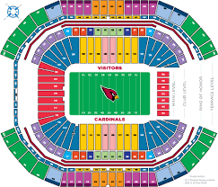 20 images arizona cardinals stadium seating chart