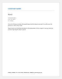 We sincerely apologize to you for the delay in delivery of the products you ordered with us. Payroll Delay Notice To Employees Word Excel Templates