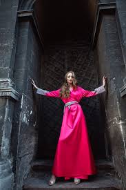Toxic Raspberry Kimono In 2020 Satin Dressing Gown Dress Barn Dresses Night Gown