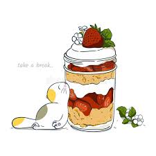 Strawberry shorcake 2009 animated series; Relax With Strawberry Shortcake Delicious Cake With A Lazy Cat Stock Vector Illustration Of Fruit Decoration 149495293