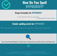 Correct Spelling For Hypocrisy Infographic Spellchecker Net