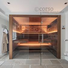 Designsauna Mit Glasfront Im Bad Sauna Ideen Sauna Fur Zuhause Badezimmer Mit Sauna