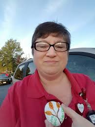 Glittery pink glass found in Arkansas stamps