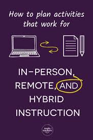 Flexible Resilient Pedagogy How To Plan Activities That Work For In Person Remote And Hybrid Instruction Teaching Strategies Problem Based Learning Pedagogy