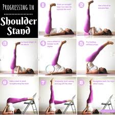 How To Do Shoulder Stand Or Sarvangasana Shoulder Stand Yoga Shoulder Yoga Tutorial