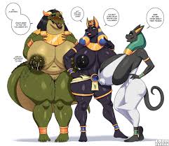 anubis (lollipopcon), bastet (lollipopcon), sobek (lollipopcon), lollipopcon,  absurd res - Furry 34 com