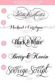 5 Best Wedding Chart Fonts Icelebration Custom Designs Wedding Invitation Fonts Best Calligraphy Fonts Invitation Design
