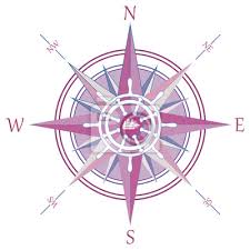 Viento de la vendimia rosa de los vientos pinturas para la pared • cuadros  orientación, marinero, gobierno | myloview.es