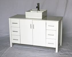 Contemporary Style Single Sink Bathroom Vanity With White Color Stone Countertop And White Color Bathroom Vanity Oriental Furniture Single Sink Bathroom Vanity