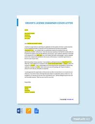 No annoying ads, no download limits. Drivers License Examiner Cover Letter Template Free Pdf Google Docs Word Apple Pages Template Net