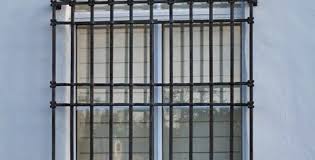 Have a helper hold the unit in place from the outside while you position the interior half of the grille frame on the inside of the door and secure the two halves with the provided screws. Exterior Modern Window Grill Design Trendecors