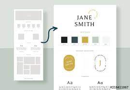 With so much going on when it comes to brand creation, it's a good idea to start the process with a picmonkey brand board template. Brand Board Layout Stock Template Adobe Stock