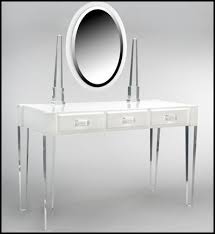 Acrylic Vanity White And Clear 3 Acrylic Legs Vanity Table Modern Vanity Table Acrylic Furniture