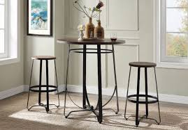 Add to compare 0 /4. Nirav Complete 3 Piece Walnut And Black Bar Table Set