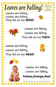 This Fall Autumn Baby Time Rhyme Adapted From Pinterest And Sung To Jingle Bells Is Fun To Do With A Lea Preschool Poems Preschool Songs Rhyming Preschool