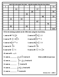 Broken Hundreds Chart Riddles