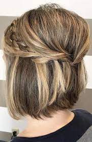Pin By Kayla Girard On Short Hair Shit In 2020 Short Wedding Hair Short Hair Updo Thick Hair Styles