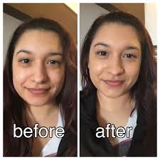 BareMinerals complexion rescue. Before and after.