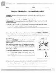 Student exploration human karyotyping answer is available in our book collection an online access to it is set as public so you can download it instantly. Bio Gizmo Ky Docx Name Gracie Gentry Date Student Exploration Human Karyotyping Vocabulary Autosome Chromosomal Disorder Chromosome Genome Karyotype Course Hero