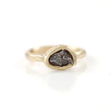 5 out of 5 stars. Single Meteorite Ring In 14k Yellow Gold Made To Order Bethcyr