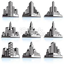 Black And White Skyline Images City Skyline And Buildings Black White Icon Set City Drawing Icon Set Vector City Skyline