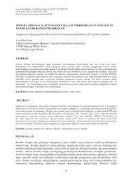 Harapan malaysia dalam falsafah pendidikan kebangsaan. Pdf Boneka Sebagai Alat Pedagogi Dalam Perkembangan Sosial Dan Emosi Kanak Kanak Prasekolah Puppets As Pedagogical Tools In Social Development And Emotion Of Preschool Children