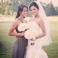 Stephen curry didn't consult his sister's wedding registry when searching for the perfect gift for her big day. Ayesha Curry With Sister In Law Bridal Party Attire Wedding Dresses Bridesmaid Dresses