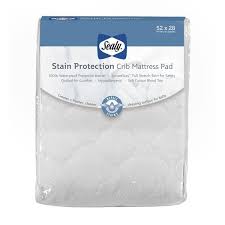 Sealy Stain Protection Waterproof Fitted Standard Crib Mattress Pad Crib Mattress Pad Crib Mattress Waterproof Crib Mattress Pad