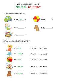 Yes It Is No It Isn T Interactive Worksheet English Grammar For Kids English Worksheets For Kids Grammar For Kids