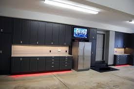 Garage wall organizer home depot. Masculine Home Garage Ideas Black Cabinet Storage Units With Fridge And Neon Lights Garage Wall Cabinets Garage Cabinets Ikea Garage Interior