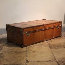 So when i saw the large cedar chest i knew it was the solution to my blanket storage problem. Very Large Bespoke Tan Leather Trunk Coffee Table Trunks Leather Crocodile Canvas Metal