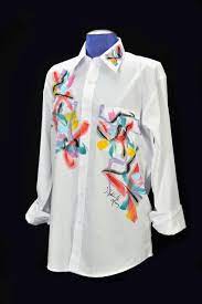 Men S Fit Dress Shirt Hand Painted Abstract Design Fitted Dress Shirts Fitted Dress Shirt Dress