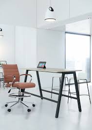 Office Chair Ribbed Padded Open Mid Back With Wheels And Arms Chrome Foot Rest Foot Rest Bar Height Table Furniture