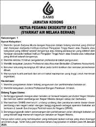 Untuk makluman, terdapat beberapa kekosongan jawatan yang dibuka untuk permohonan oleh pihak syarikat air melaka berhad (samb). Iklan Jawatan Kosong Syarikat Air Melaka Berhad Kerja Kosong Kerajaan