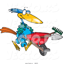 Vector Of A Cartoon Bird Pushing A Wheel Barrow With Landscaping Gardener Tools By Toonaday 28675 Choose from 4,841 printable design templates, like landscaper posters, flyers, mockups, invitation cards, business cards, brochure,etc. cartoon bird pushing a wheel barrow