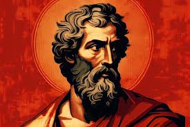 San Giacomo Apostolo di Cristo Illustrazione colorata Generativo Ai Giacomo  il Grande Santo Vecchio Giacomo