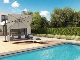 Our free arm parasols are ideal to shade you without the inconvenience of a pole in the centre of the table and a necessity for a table or garden lounge set which will not take a. Alexander Cantilever Garden Parasol 3x3m Taupe Garden Furniture Parasols Shades Garden Furniture Barbecues Outdoor Ie