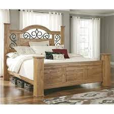 Signature Design By Ashley Drogan King Poster Bed Item Number B252 68 61 64 99 Furniture House Furniture Design Bed