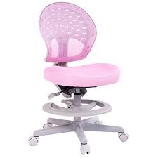 Merax Children S Desk Chair With Foot Rest 360 Degree Swivel Pink Review Childrens Desk And Chair Kids Desk Chair Desk Chair