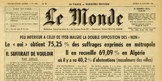 8 janvier 1961 : référendum sur... - Chronique culturelle | Facebook