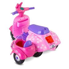 Disney Minnie Mouse Happy Helpers Scooter With Sidecar Ride On Toy By Kid Trax Walmart Com In 2020 Little Girl Toys Toy Cars For Kids Minnie Mouse Toys