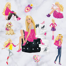 Posted by elma riahdita posted on april 06, 2019 with no comments. Amazon Com Janeyer Newest Version Home Decorative 3d Effect Cute Barbie Girls Mural Removable Wall Sticker Cartoon Kids Nursery Wall Art Decal Wallpaper Black Barbie Home Kitchen