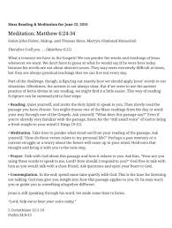 Pin By Lisa Nelson Kemper On The Word Among Us St John Fisher Mass Readings Words